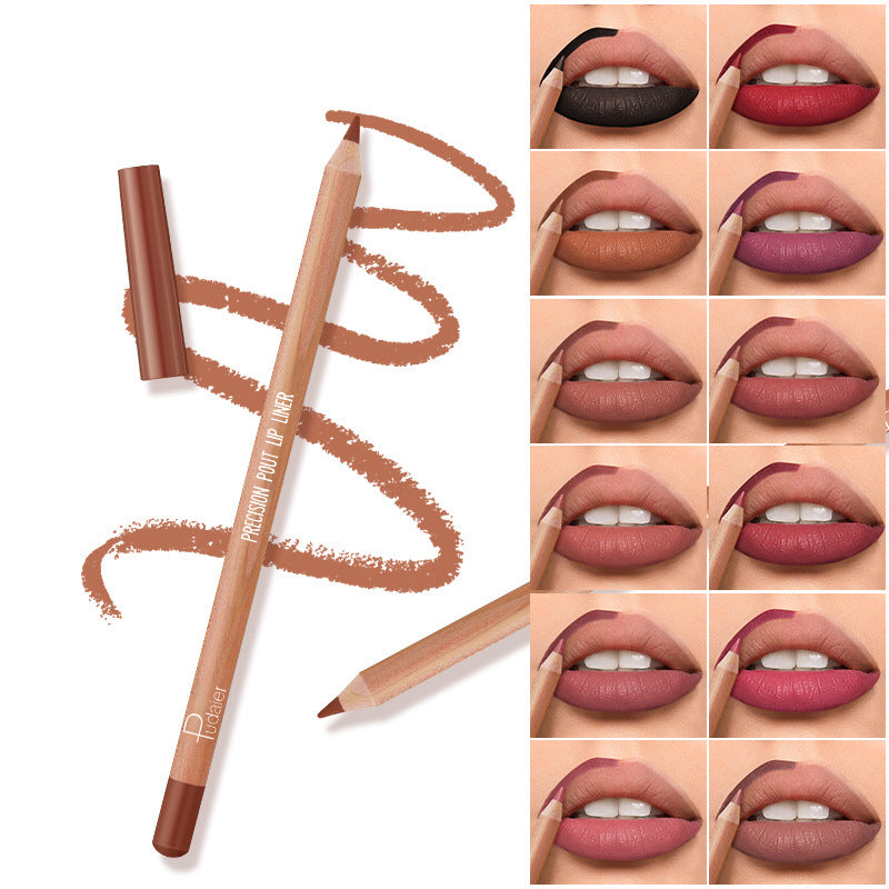 Outline 12-color Lipstick Matte Lip Liner Suit